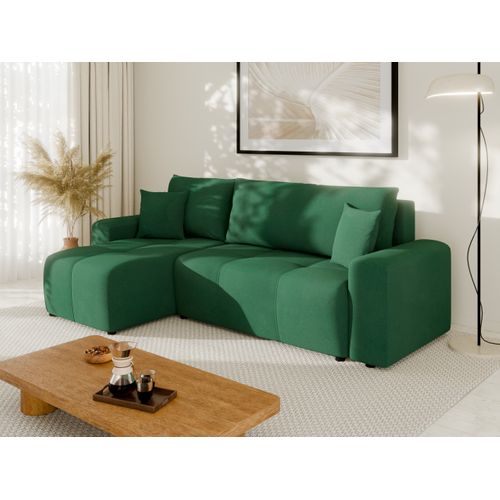 Canapé D'angle Nolani Avec Fonction Lit et Tiroir – Moderne et Confortable - Vert