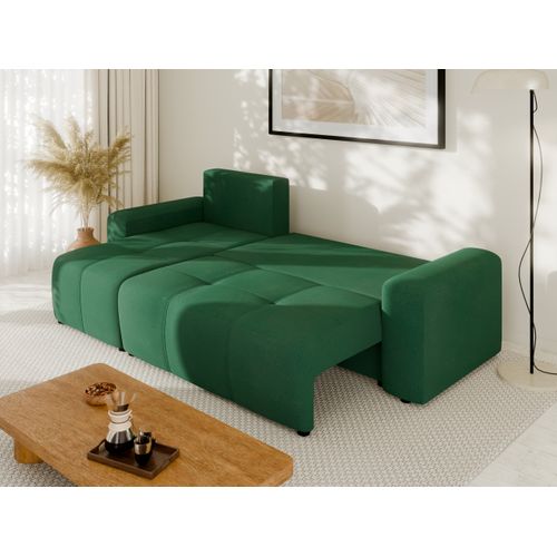 Canapé D'angle Nolani Avec Fonction Lit et Tiroir – Moderne et Confortable - Vert