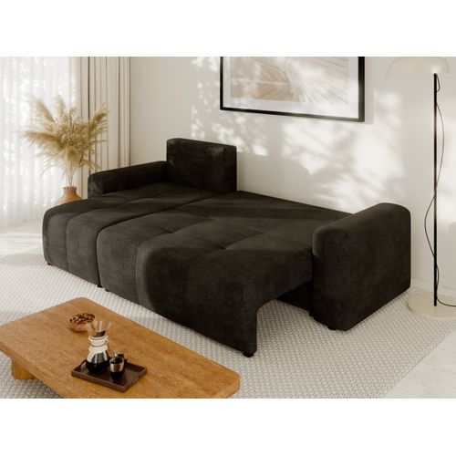 Canapé D'angle Nolani Avec Fonction Lit et Tiroir – Moderne et Confortable - Gris Foncé