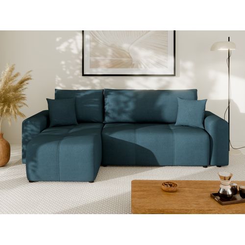 Canapé D'angle Nolani Avec Fonction Lit et Tiroir – Moderne et Confortable - Turquoise