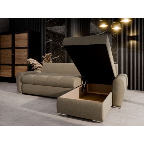 Canapé D'angle Lunar Canapé-lit Avec Coffre De Lit - Marron