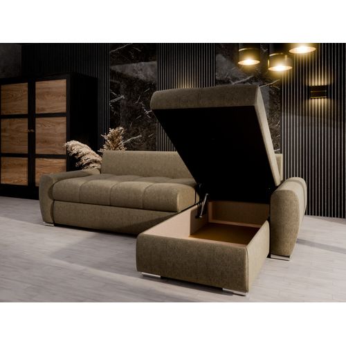 Canapé D'angle Lunar Canapé-lit Avec Coffre De Lit - Marron