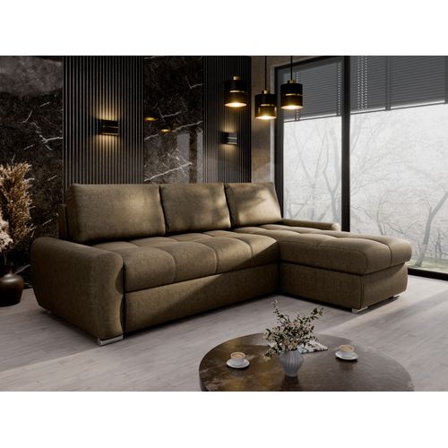 Canapé D'angle Lunar Canapé-lit Avec Coffre De Lit - Marron