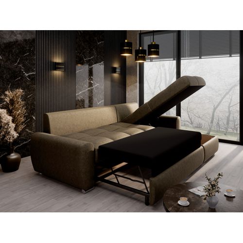 Canapé D'angle Lunar Canapé-lit Avec Coffre De Lit - Marron