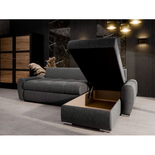 Canapé D'angle Lunar Canapé-lit Avec Coffre De Lit - Noir