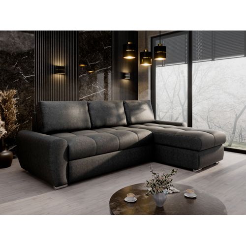 Canapé D'angle Lunar Canapé-lit Avec Coffre De Lit - Noir