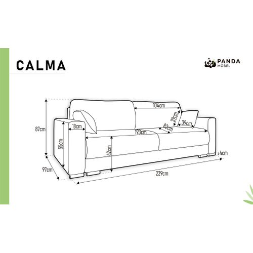 Calma Canapé-lit Avec Coffre 3 Places Style Moderne - Marron