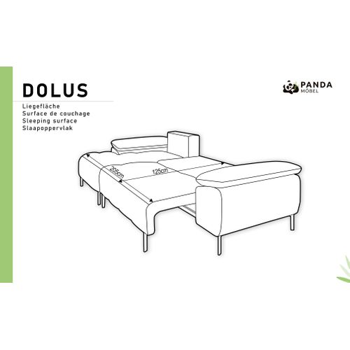 Dolus – Canapé D'angle Moderne Avec Fonction Couchage Et Montage Flexible - Cappuccino