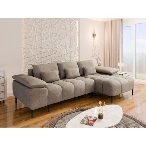 Dolus – Canapé D'angle Moderne Avec Fonction Couchage Et Montage Flexible - Cappuccino
