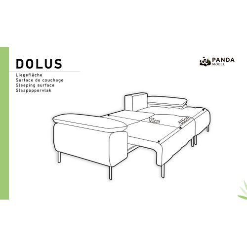 Dolus – Canapé D'angle Moderne Avec Fonction Couchage Et Montage Flexible - Marron