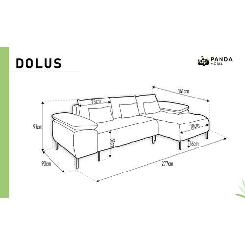 Dolus – Canapé D'angle Moderne Avec Fonction Couchage Et Montage Flexible - Marron