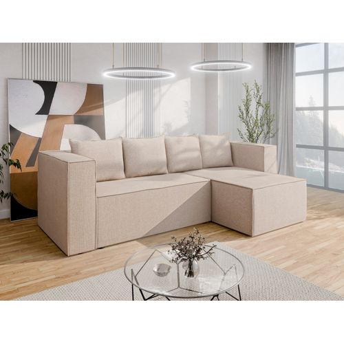 Canapé D'angle-lit Aurix – Confort, Fonctionnalité Et Design Moderne - Beige