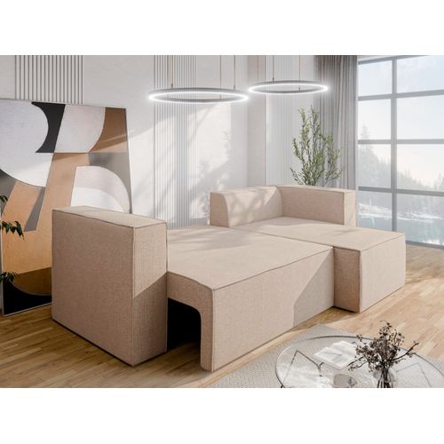 Canapé D'angle-lit Aurix – Confort, Fonctionnalité Et Design Moderne - Beige