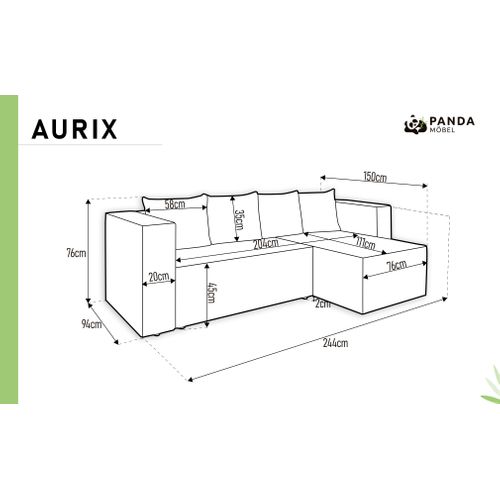 Canapé D'angle-lit Aurix – Confort, Fonctionnalité Et Design Moderne - Beige