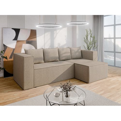 Canapé D'angle-lit Aurix – Confort, Fonctionnalité Et Design Moderne - Gris