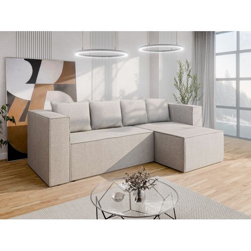 Canapé D'angle-lit Aurix – Confort, Fonctionnalité Et Design Moderne - Gris