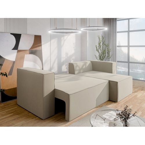 Canapé D'angle-lit Aurix – Confort, Fonctionnalité Et Design Moderne - Beige