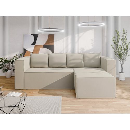Canapé D'angle-lit Aurix – Confort, Fonctionnalité Et Design Moderne - Beige