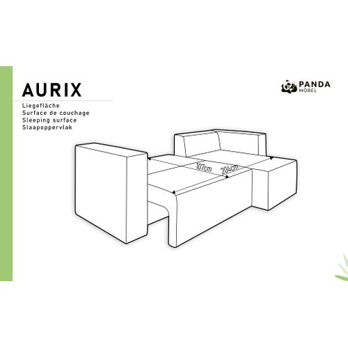 Canapé D'angle-lit Aurix – Confort, Fonctionnalité Et Design Moderne - Beige