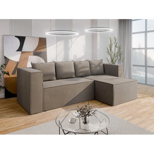 Canapé D'angle-lit Aurix – Confort, Fonctionnalité Et Design Moderne - Gris