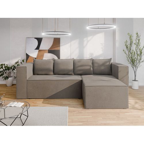 Canapé D'angle-lit Aurix – Confort, Fonctionnalité Et Design Moderne - Gris