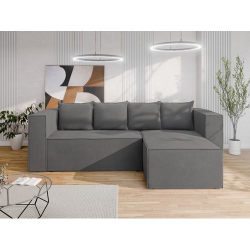 Canapé D'angle-lit Aurix – Confort, Fonctionnalité Et Design Moderne - Gris Foncé