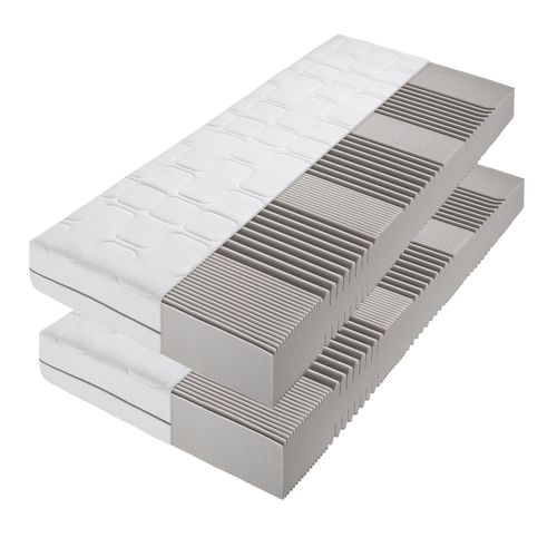 Matelas Mousse 2x100x200 cm Grandmaster Épaisseur 26 cm, 7 Zones, Mousse froide H3