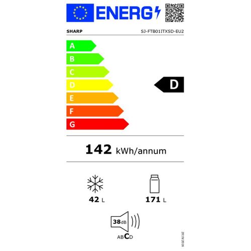 Réfrigérateur congélateur 213l - Sj-ftb01itxsd-eu2