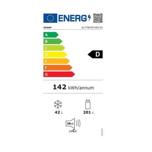 Réfrigérateur 2 Portes 242l - Sjftb03itxwd