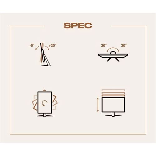 Ecran PC - 23,8 - Fhd - 60hz - Dalle Ips - 14ms - Ajustable En Hauteur - Jn-ips2382fhdr-hsp