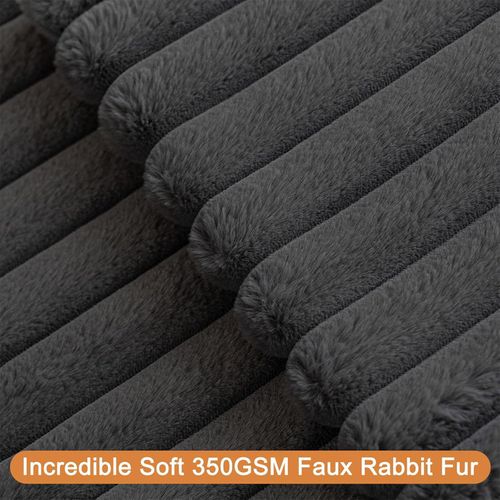 Housses De Coussin 30x50cm, Lot De 2, Fermeture Éclair Dissimulée, Velours Simple Face, Gris