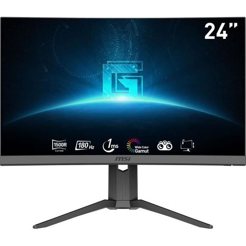Ecran PC Gaming Incurvé - G24c6p E2 - 24 - Dalle Va - Fhd - 1ms - 180 Hz - Dp / HDMI