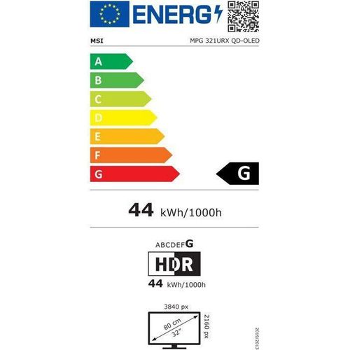 Ecran PC Gamer - 31,5 - Uhd - 240hz - Dalle Qd-oled - 0,03ms - Ajustable En Hauteur - Mpg 321urx Qd