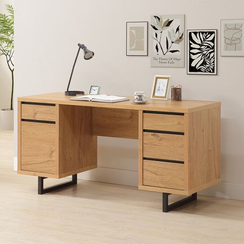 Bureau 4 Tiroirs 1 Porte Sully Pieds Métal