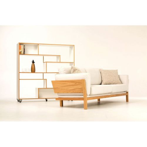 Étagère Bibliothèque Design "southbury" 143cm Chêne et Blanc