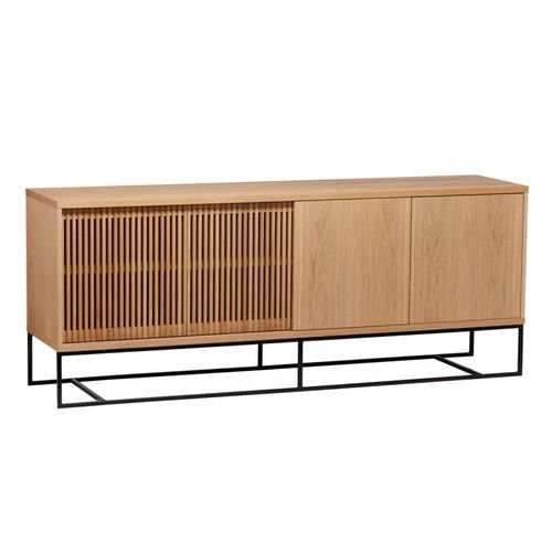 Buffet 4 Portes Coulissantes "ende" 188cm Chêne