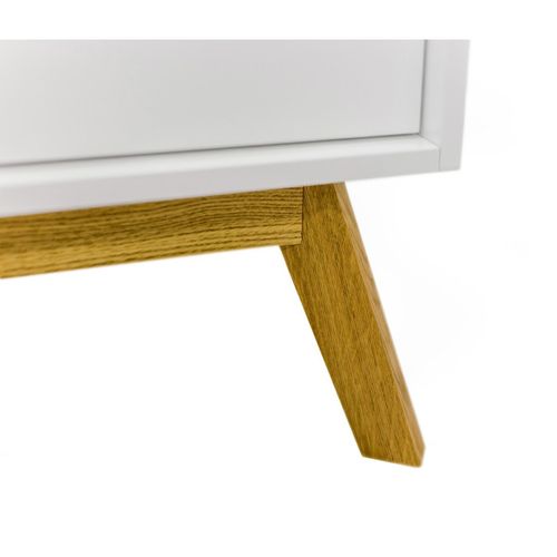 Buffet 3 Tiroirs et 2 Portes "kensal" 149cm Chêne et Blanc