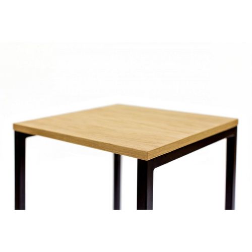 Lot De 2 Tabourets Design "frame" 65cm Chêne et Noir