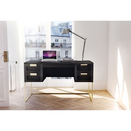 Bureau Design "pimlico" 130cm Charbon