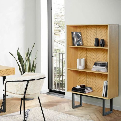 Bibliothèque 3 Niveaux "camden" 150cm Naturel