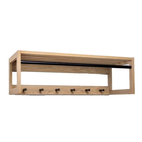 Patère Murale "slussen" 100cm Chêne et Noir