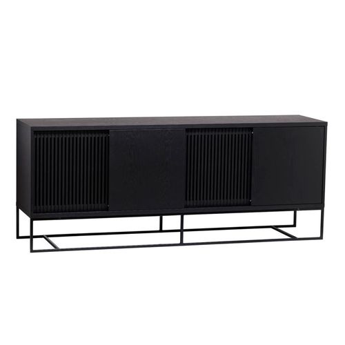 Buffet 4 Portes Coulissantes "ende" 188cm Noir