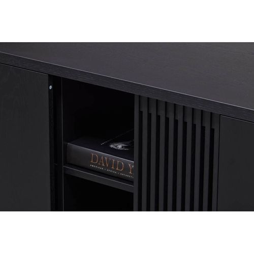 Buffet 4 Portes Coulissantes "ende" 188cm Noir