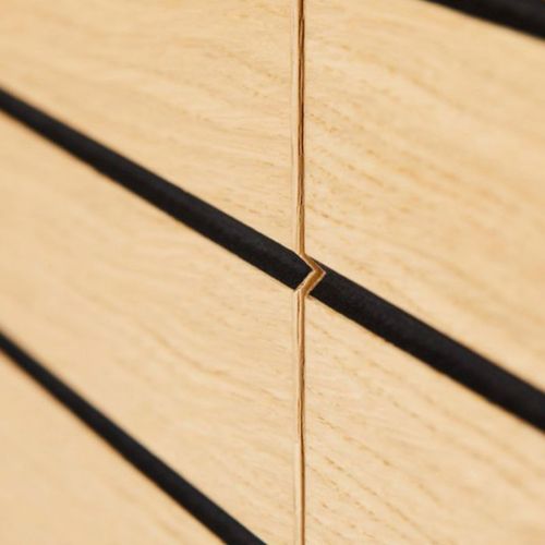 Buffet 4 Portes et 2 Niveaux "stripe" 161cm Chêne et Noir