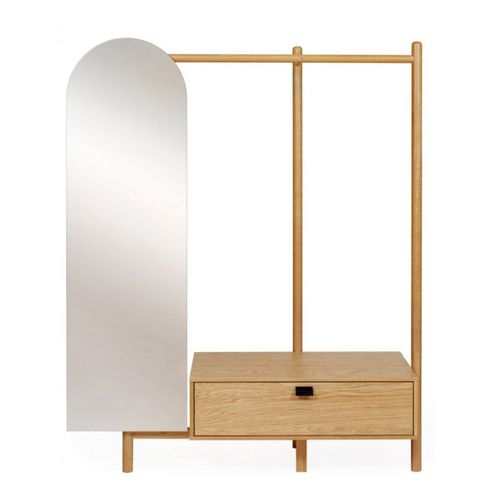 Meuble D'entrée Vestiaire "tripode" 180cm Naturel