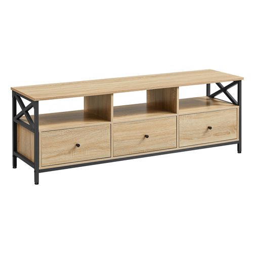 Meuble TV Avec Tiroirs, Rangements Et Étagères Pour Salon