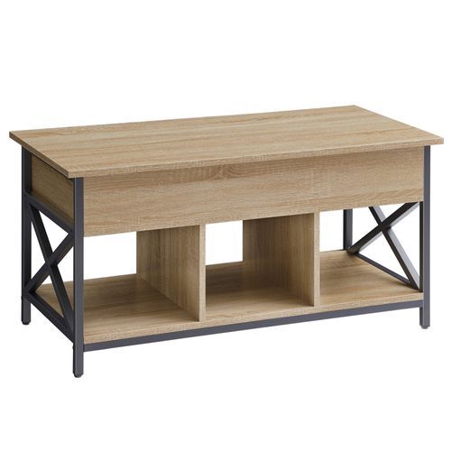 Table Basse – Chêne Sonoma Avec Plateau Extensible Et Rangement