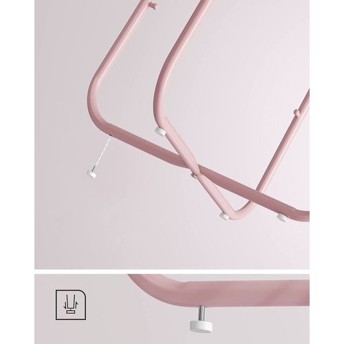 Table Basse Ronde Avec Panier - Rose - Table De Chevet