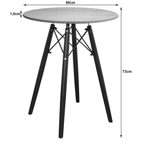 Table Ronde Kova En Frêne Foncé 60 Cm