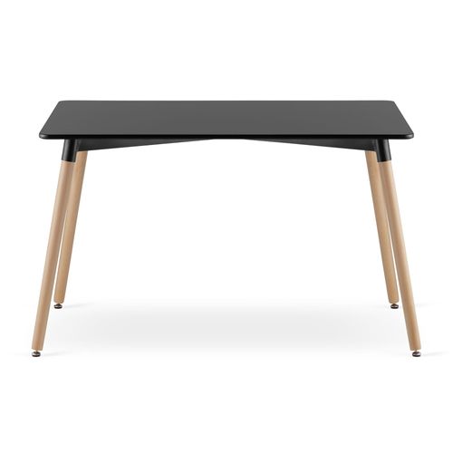 Yuro Table Hêtre Noir Rectangulaire